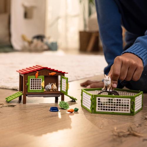 Schleich Farm World Rabbit Hutch Playset with Accessories 42728