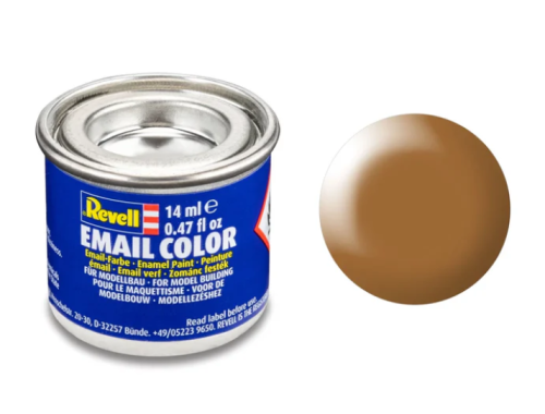 Revell Silk "Wood Brown"(RAL 8001)Enamel Color Enamel 14ml