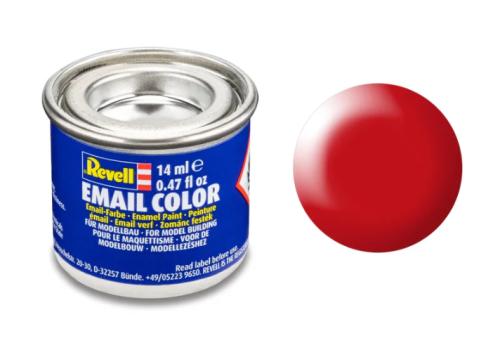 Revell Silk "Luminous Red" (RAL 3026) Enamel Color - 14ml