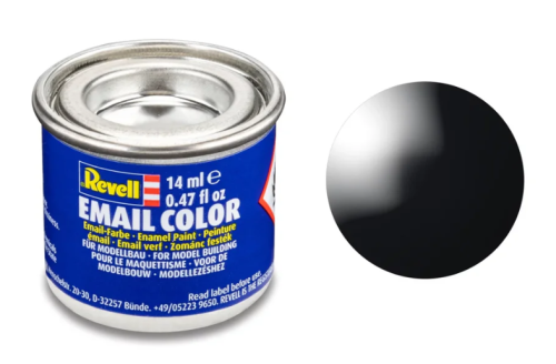 Revell Gloss "Black" (RAL 9005) Enamel Color Enamel - 14ml