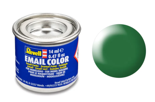 Revell Silk "Leaf Green"(RAL 6001)Enamel Color Enamel 14ml
