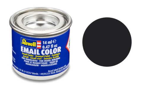 Revell Matt "Black" (RAL 9011) Enamel Color Enamel - 14ml