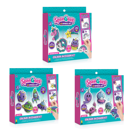 Spongeez Colour-in Charm Kit
