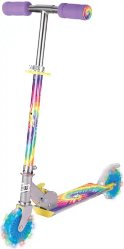 OzBozz Tie Dye Scooter with Flashing Wheels
