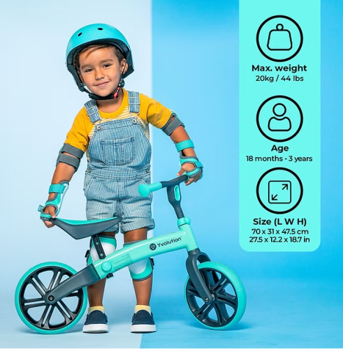 Yvolution Velo Junior Balance Bike Green
