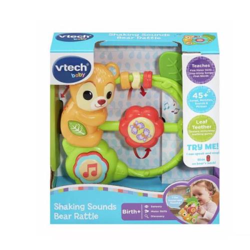 VTech Shaking Sounds Bear Rattle Baby Musical Teether Toy
