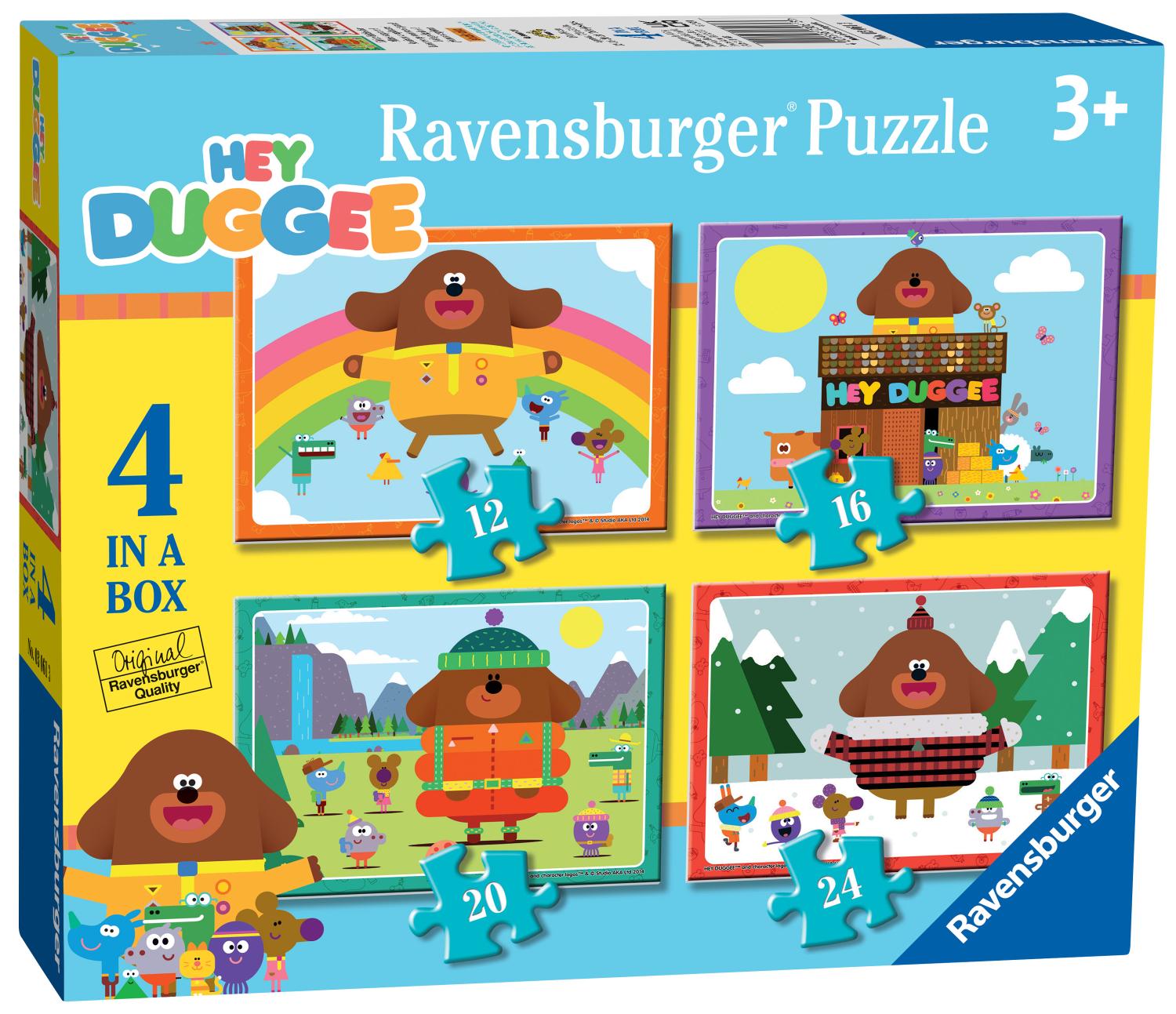 Ravensburger Hey Duggee 4-in-1 Jigsaw Puzzles (12, 16, 20, 24pc) - Toymaster - Fagan Toys