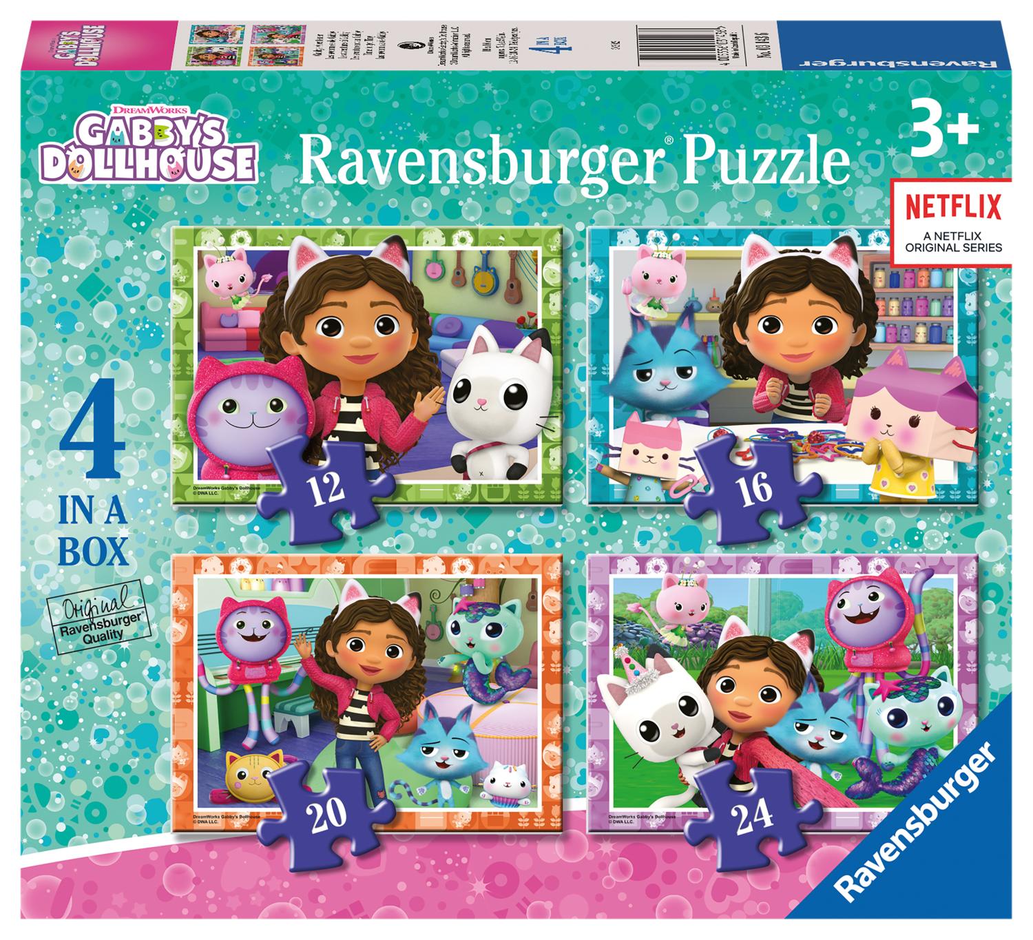 Ravensburger Gabby's Dollhouse 4-in-1 Jigsaw Puzzles - Toymaster - Fagan Toys