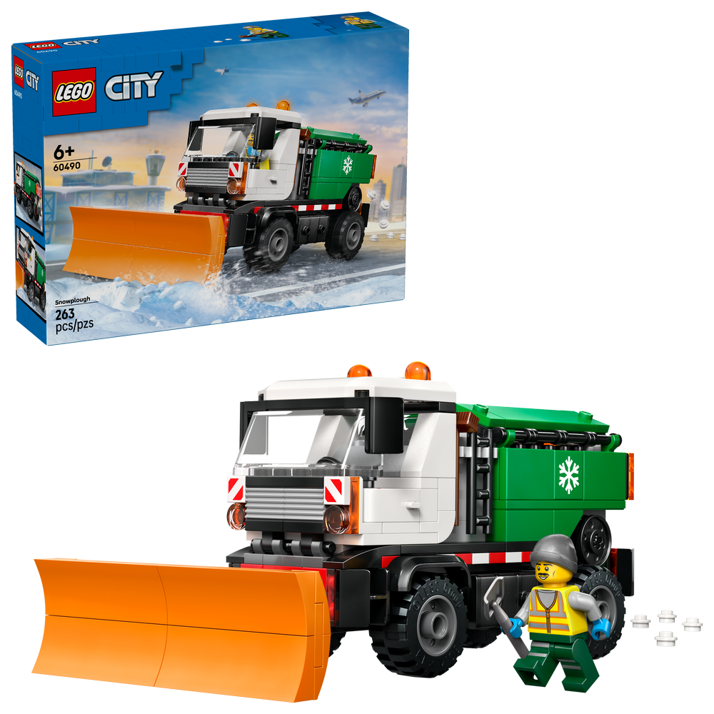 LEGO City Snowplow Truck Toy Vehicle with Minifigure 60490 - Lego - Fagan Toys