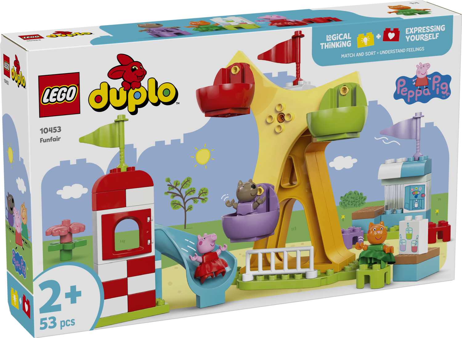 LEGO DUPLO Peppa Pig Funfair Pretend-Play Amusement Park Toddler Toy 10453 - Lego - Fagan Toys