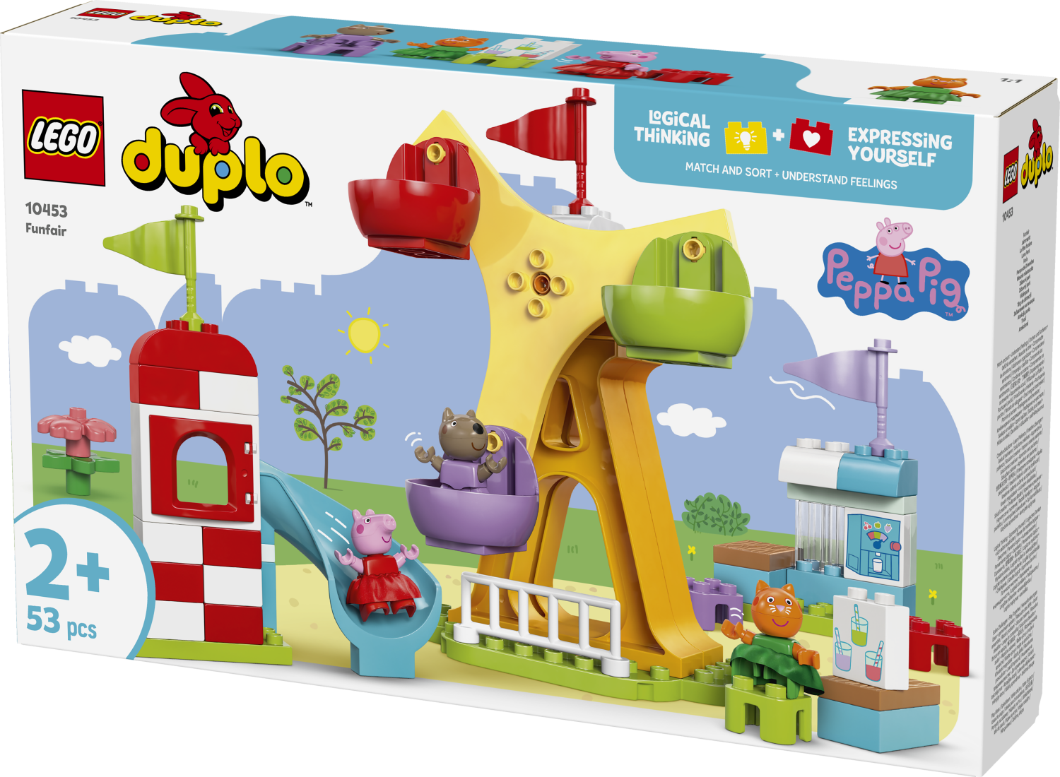 LEGO DUPLO Peppa Pig Funfair Pretend-Play Amusement Park Toddler Toy 10453 - Lego - Fagan Toys