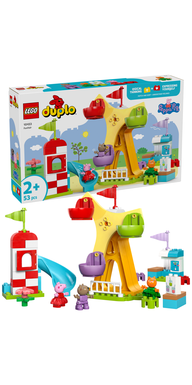 LEGO DUPLO Peppa Pig Funfair Pretend-Play Amusement Park Toddler Toy 10453 - Lego - Fagan Toys
