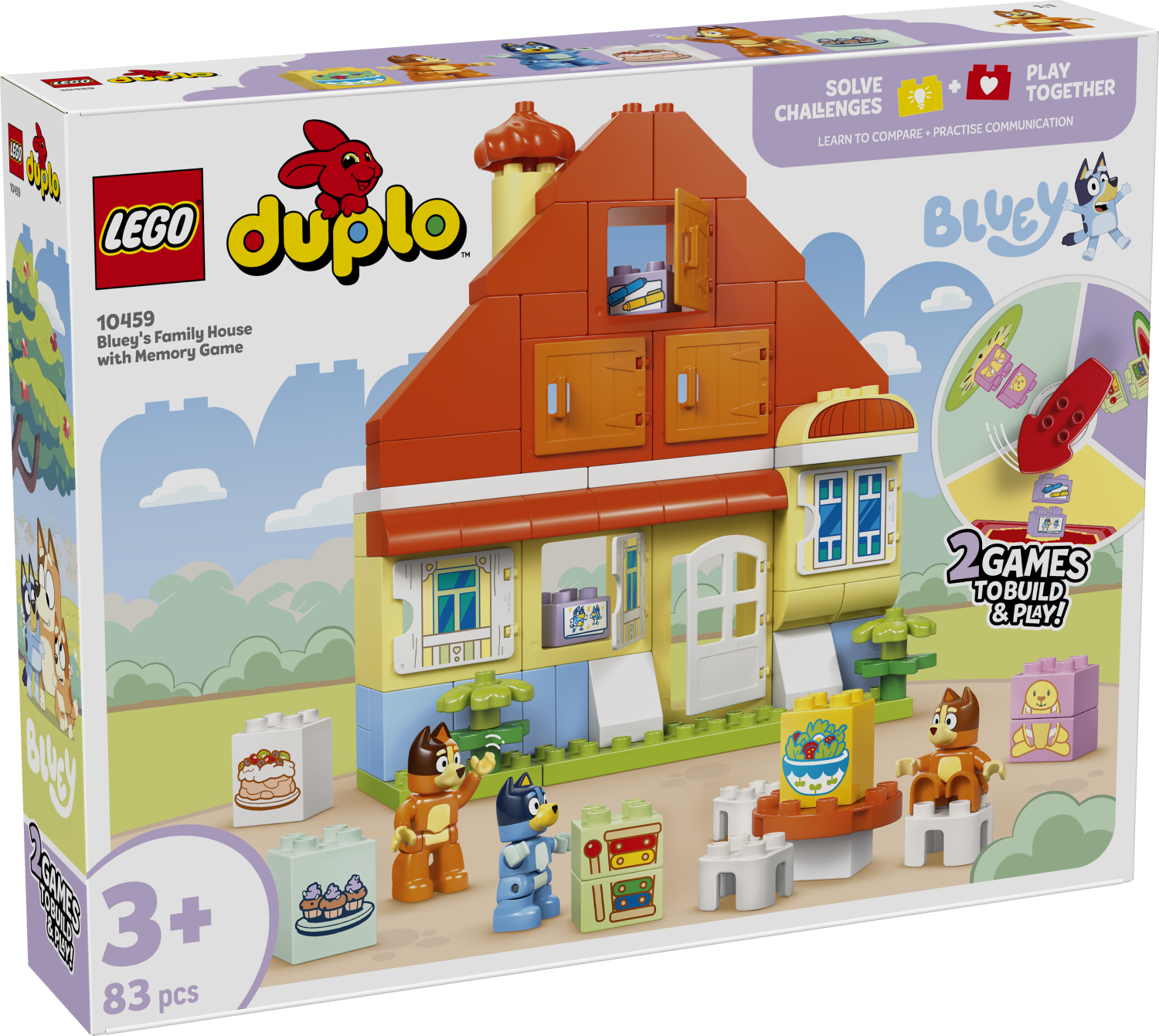 LEGO DUPLO Bluey's Family House 10459 Interactive Toy | Memory Game | Building Set