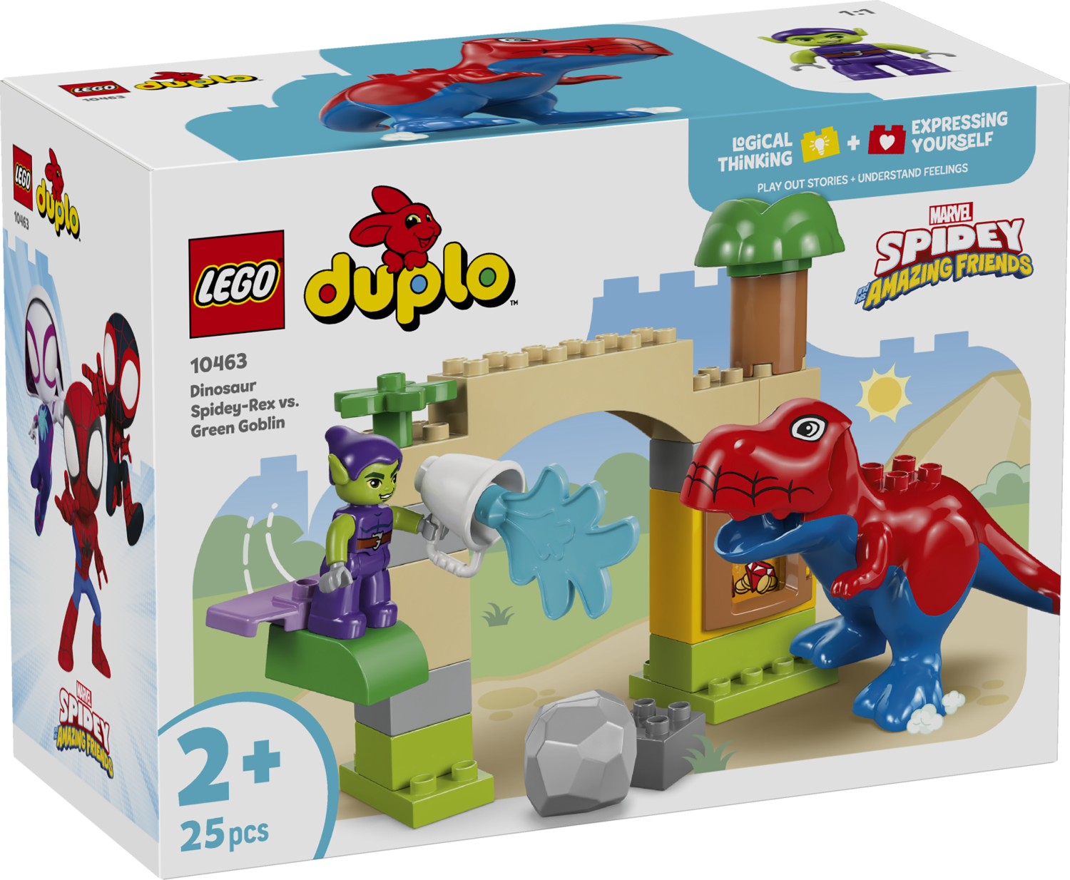 LEGO\u00ae DUPLO\u00ae Marvel Dinosaur Spidey-Rex vs. Green Goblin 10463
