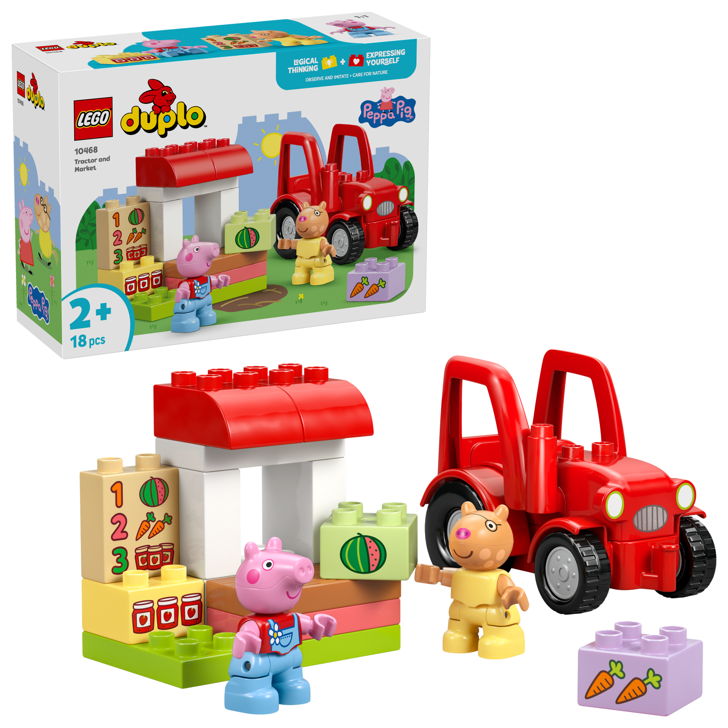 LEGO® DUPLO® Peppa Pig Tractor and Market Building Toy 10468 - Lego - Fagan Toys