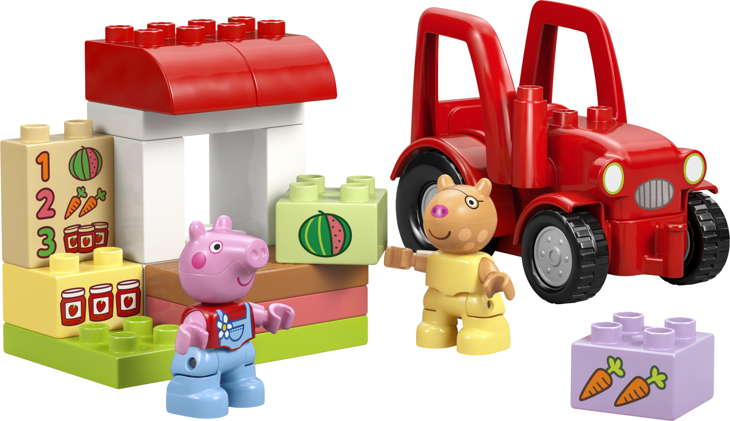 LEGO\u00ae DUPLO\u00ae Peppa Pig Tractor and Market Building Toy 10468