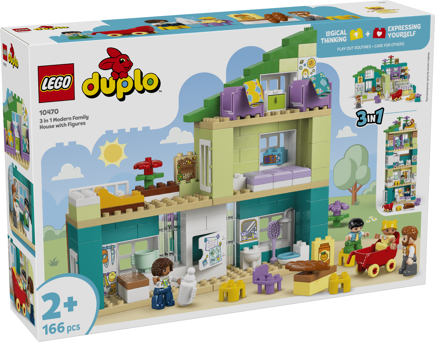LEGO DUPLO Town 3 in 1 Modern Family House with Figures 10470