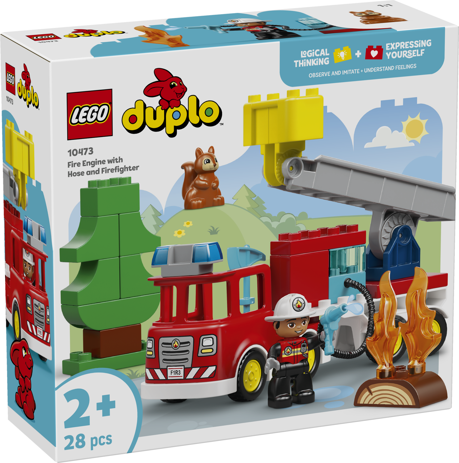 LEGO DUPLO Fire Truck Toy for Toddlers - Rescue Play Set