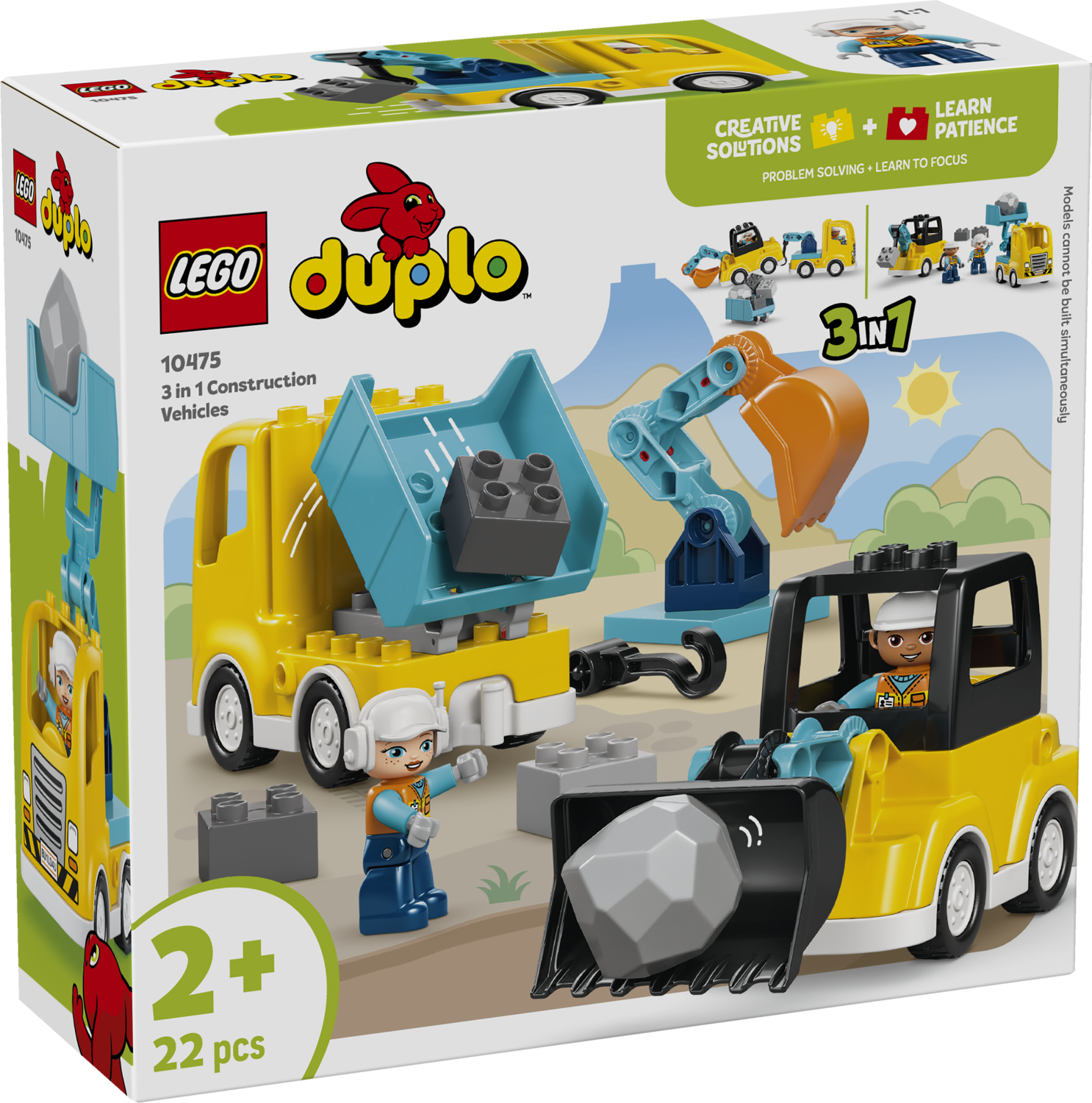 LEGO DUPLO Town 3 in 1 Construction Vehicles Toys 10475