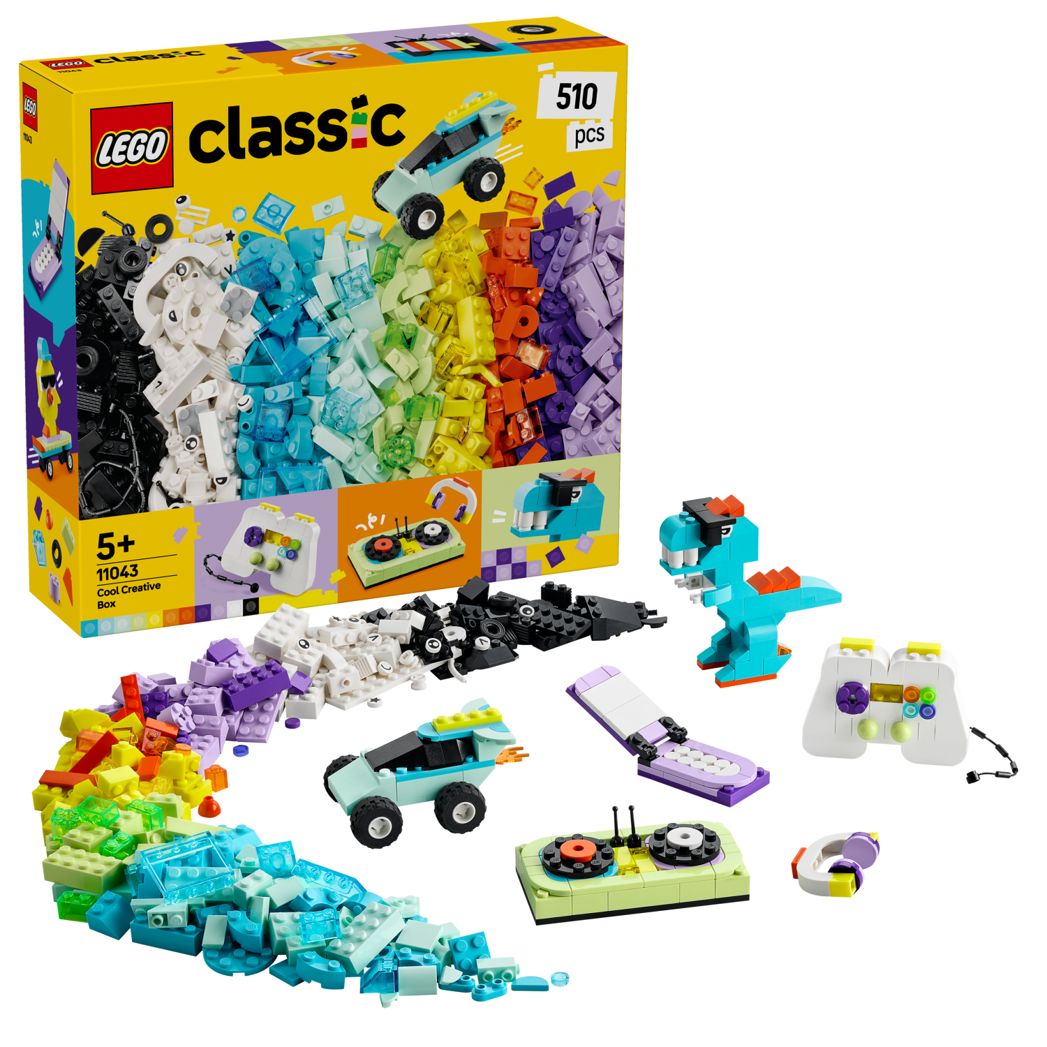 LEGO Classic Cool Creative Box, Colorful Building Bricks Toy 11043 - Lego - Fagan Toys