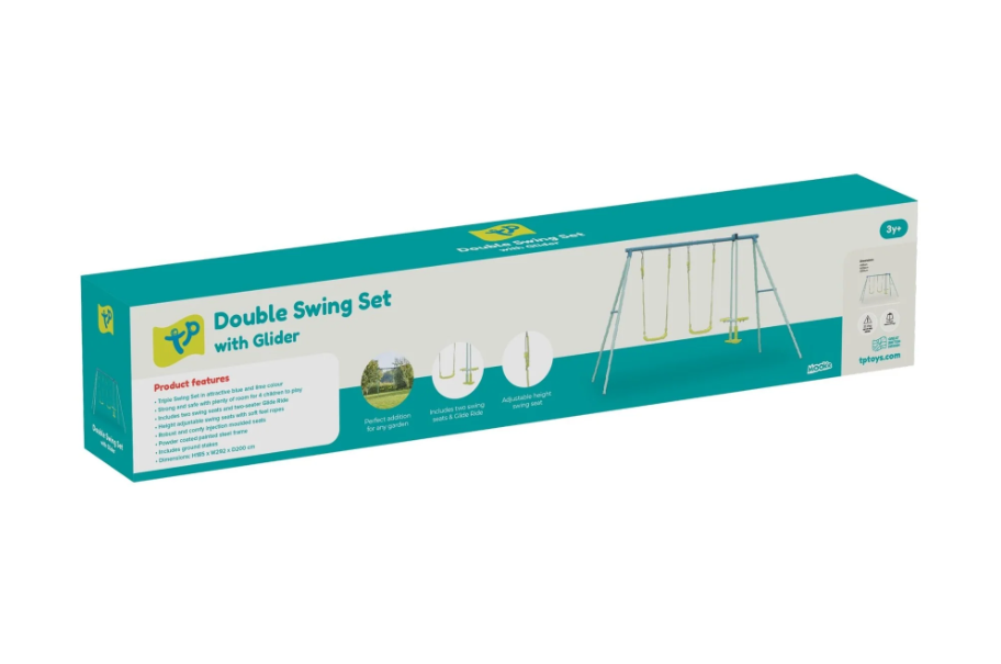 TP Toys Triple Metal Swing Set with Glider Swing Seat - Toymaster - Fagan Toys