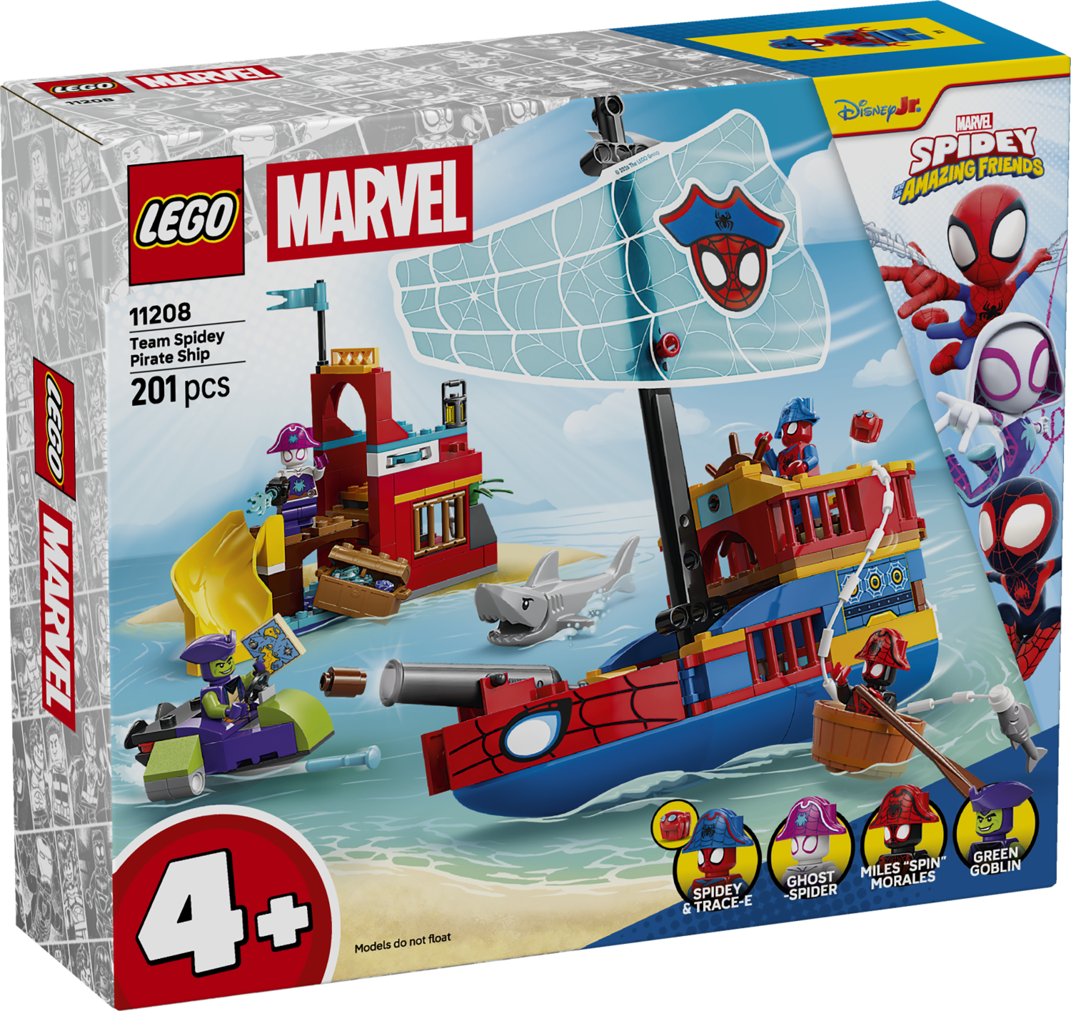 LEGO Marvel Spidey And His Amazing Friends Team Spidey Pirate Ship 11208