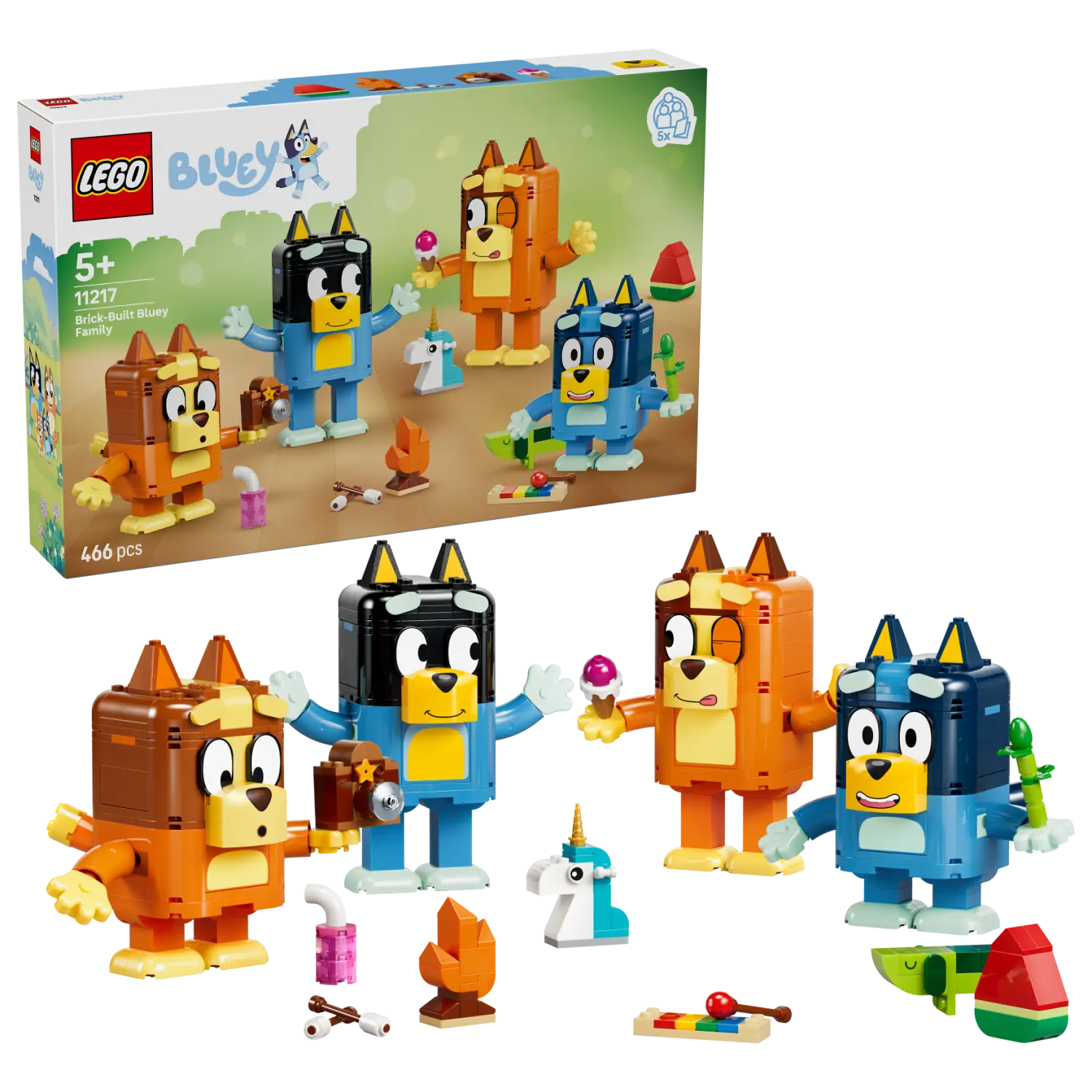 LEGO® Bluey Brick-Built Bluey Family Toy Figures Set 11217 -  - Fagan Toys