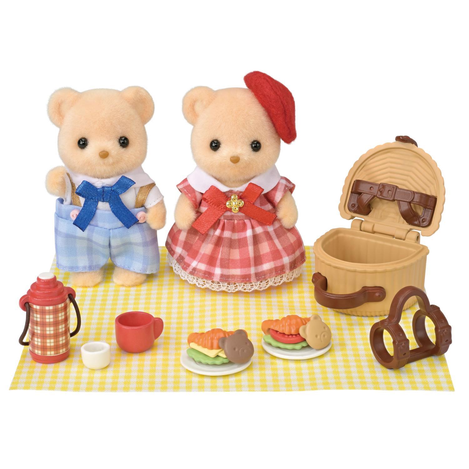 Sylvanian Families Biscuit Bear Sister & Brother Delicious Picnic - Toymaster - Fagan Toys