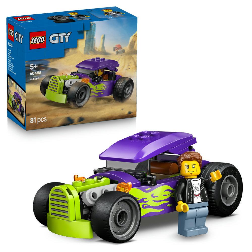 LEGO City Hot Rod Race Car Building Toy and Minifigure 60485 - Lego - Fagan Toys