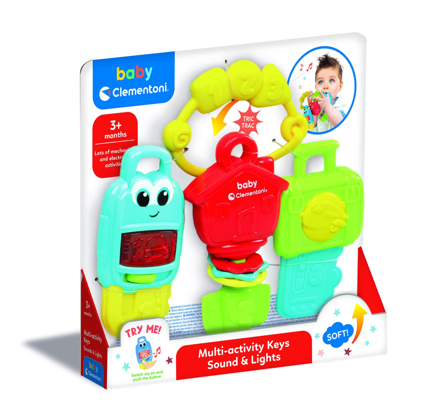 Baby Clementoni Mulri Activity Key Sound & Lights -  - Fagan Toys