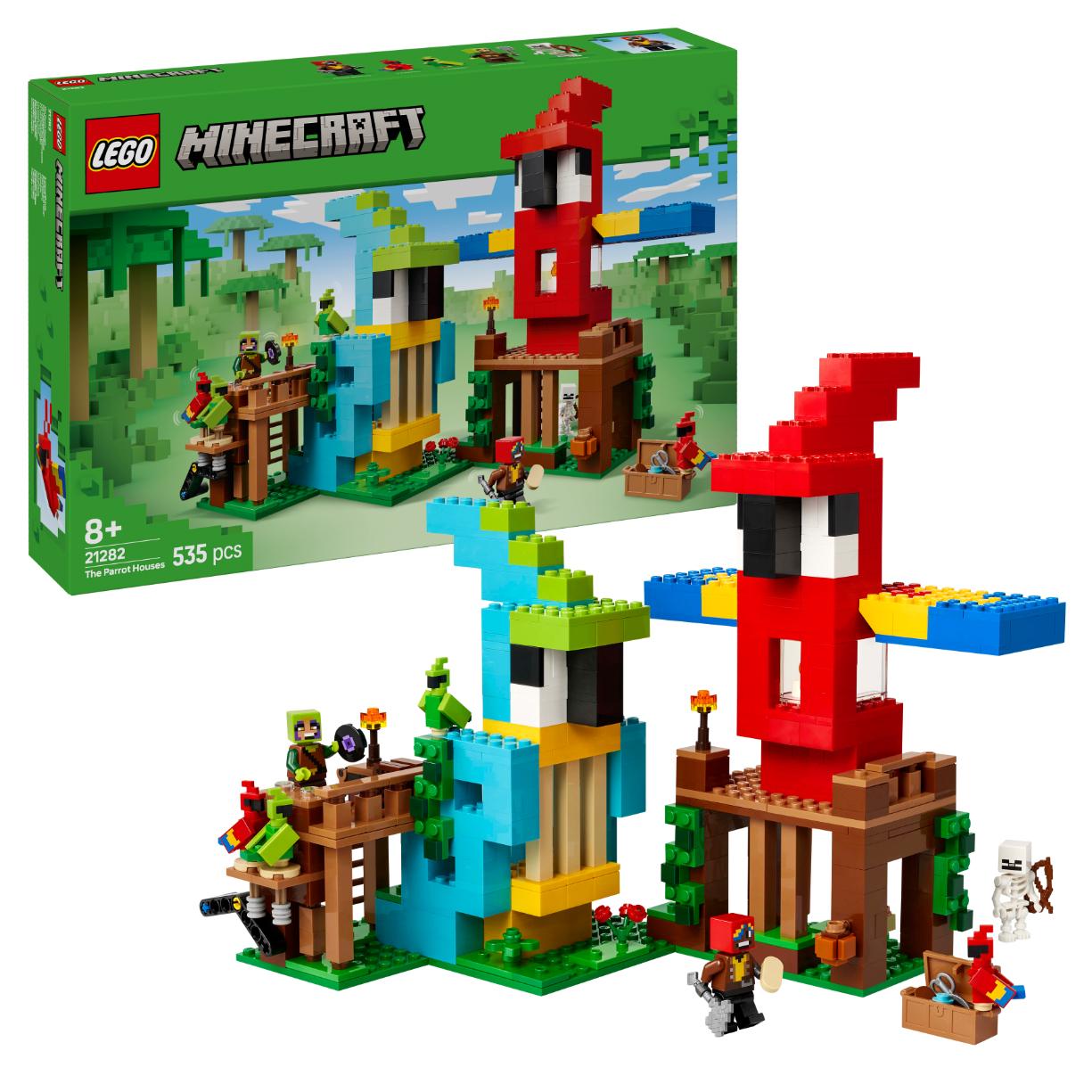 LEGO Minecraft The Parrot Houses, Buildable Video-Game Set 21282 - Lego - Fagan Toys