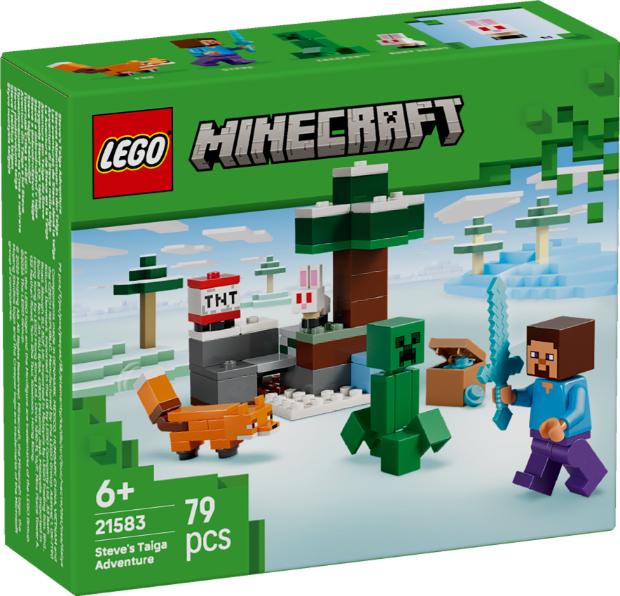 LEGO Minecraft Steve\u2019s Taiga Adventure Gamer Gift 21583