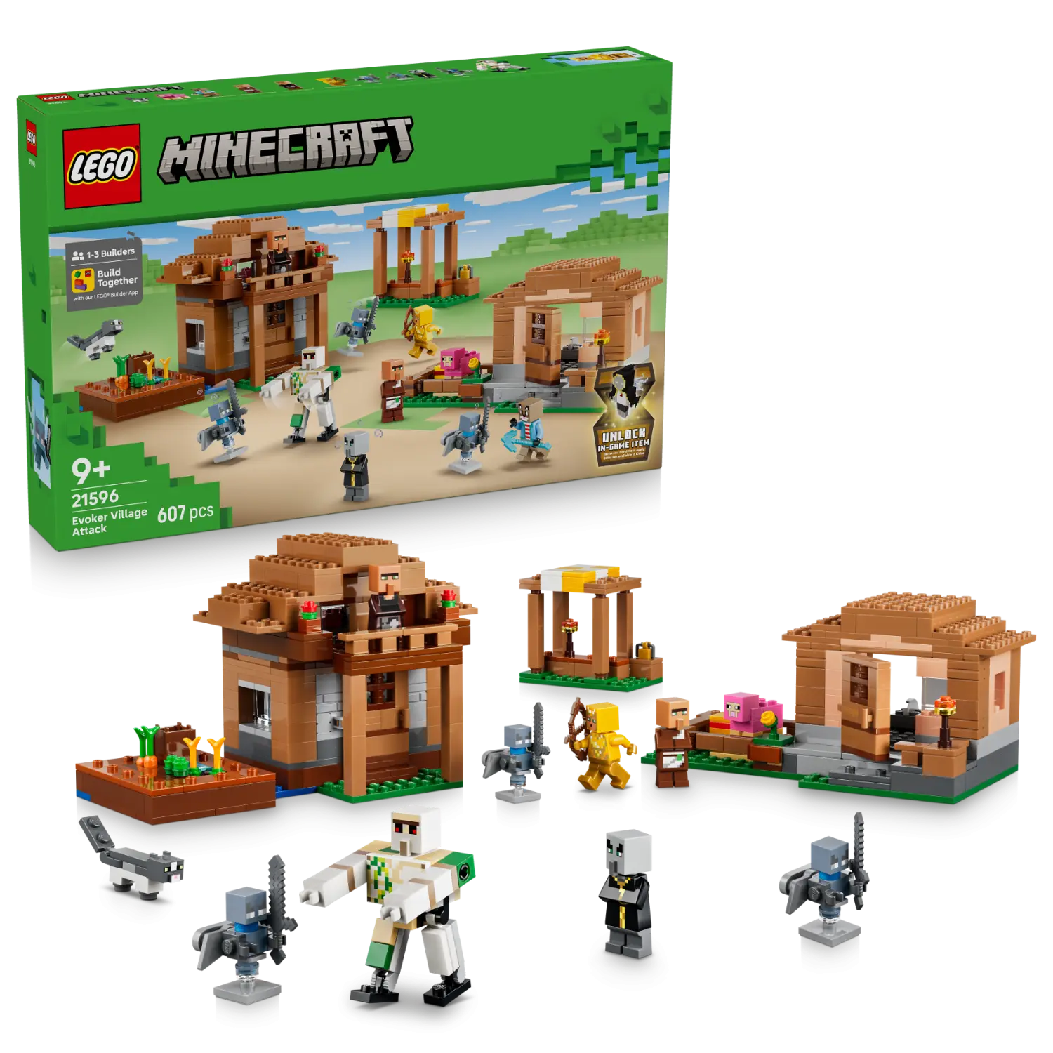 LEGO® Minecraft® Evoker Village Attack Toy Playset 21596 -  - Fagan Toys
