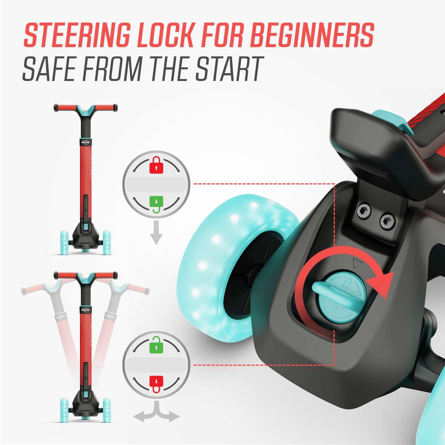 BERG Nexo Foldable Lights Scooter Red - Toymaster - Fagan Toys