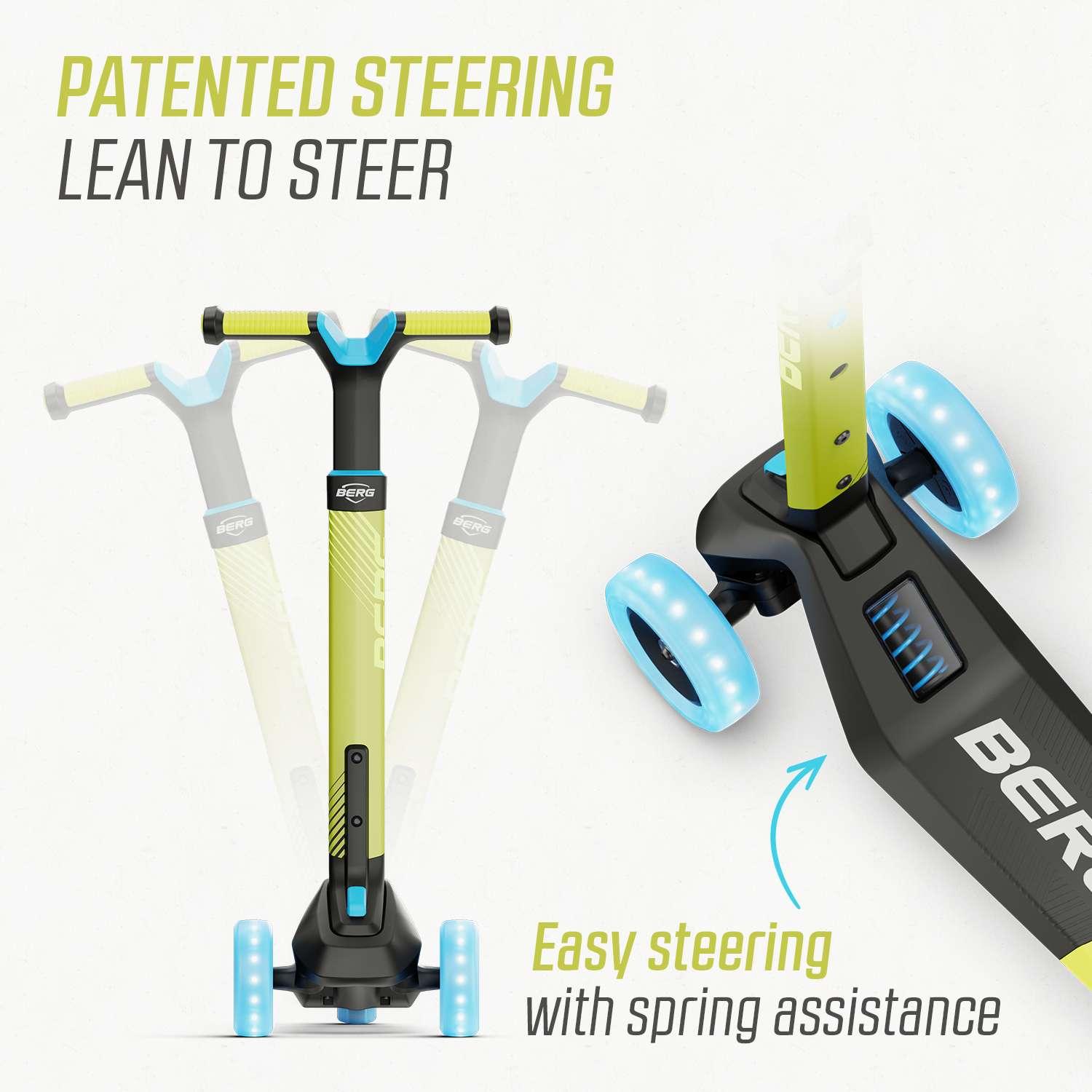 BERG Nexo Foldable Lights LED-deck Lime Scooter - Toymaster - Fagan Toys