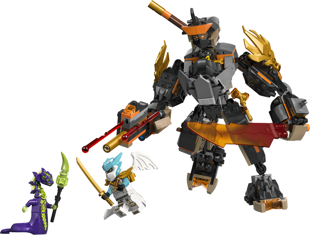 LEGO NINJAGO Cole\u2019s Mission Mech & Dragon Zane Toys 71854