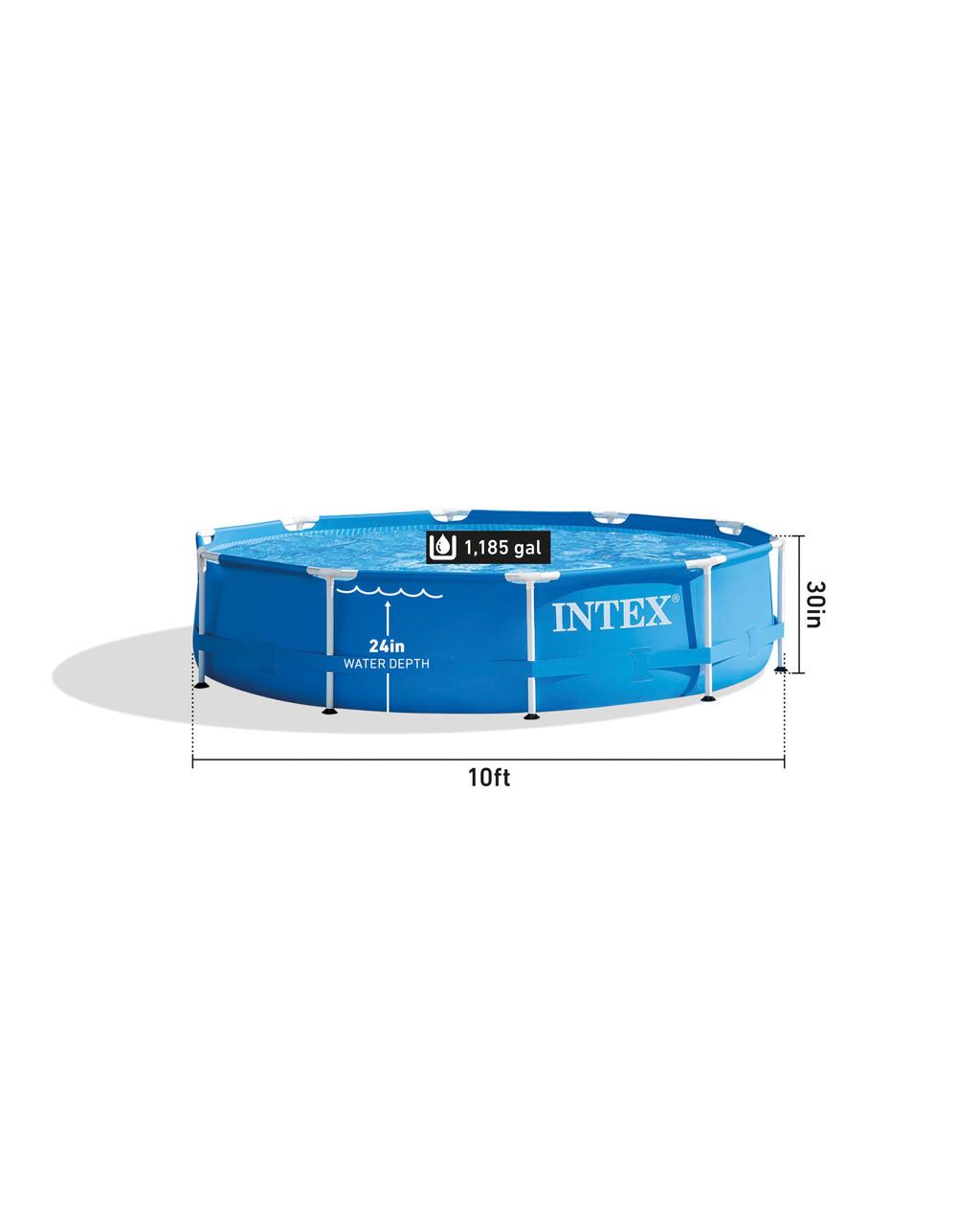 Intex Metal Frame 10' x 30" Above Ground Pool -  - Fagan Toys