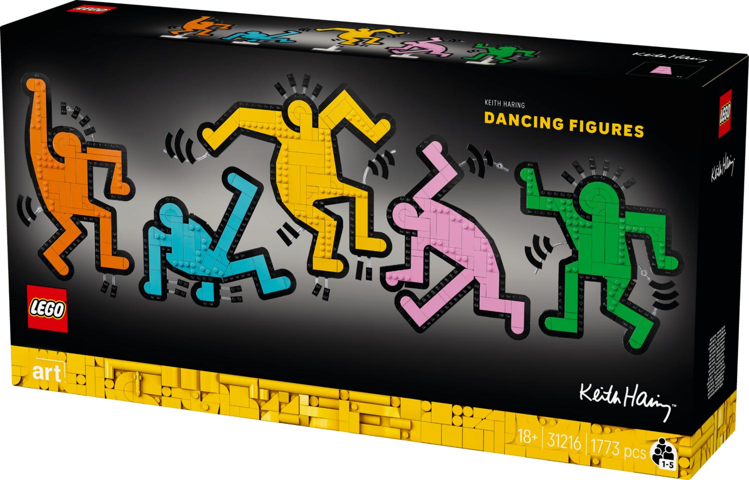 LEGO Art Keith Haring \u2013 Dancing Figures Living Room Decor 31216