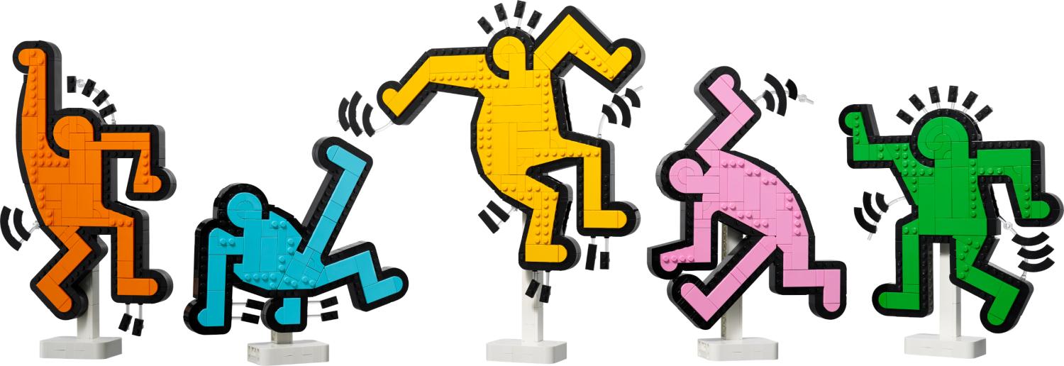 LEGO Art Keith Haring \u2013 Dancing Figures Living Room Decor 31216
