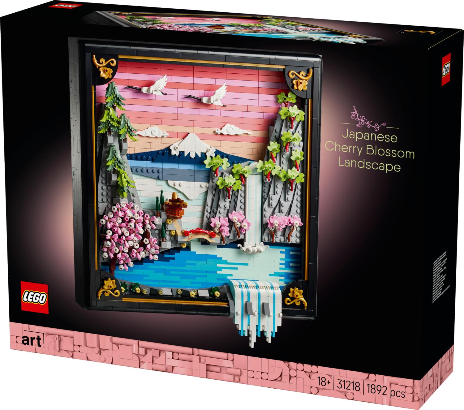 LEGO Art Japanese Cherry Blossom Landscape Wall Art 31218