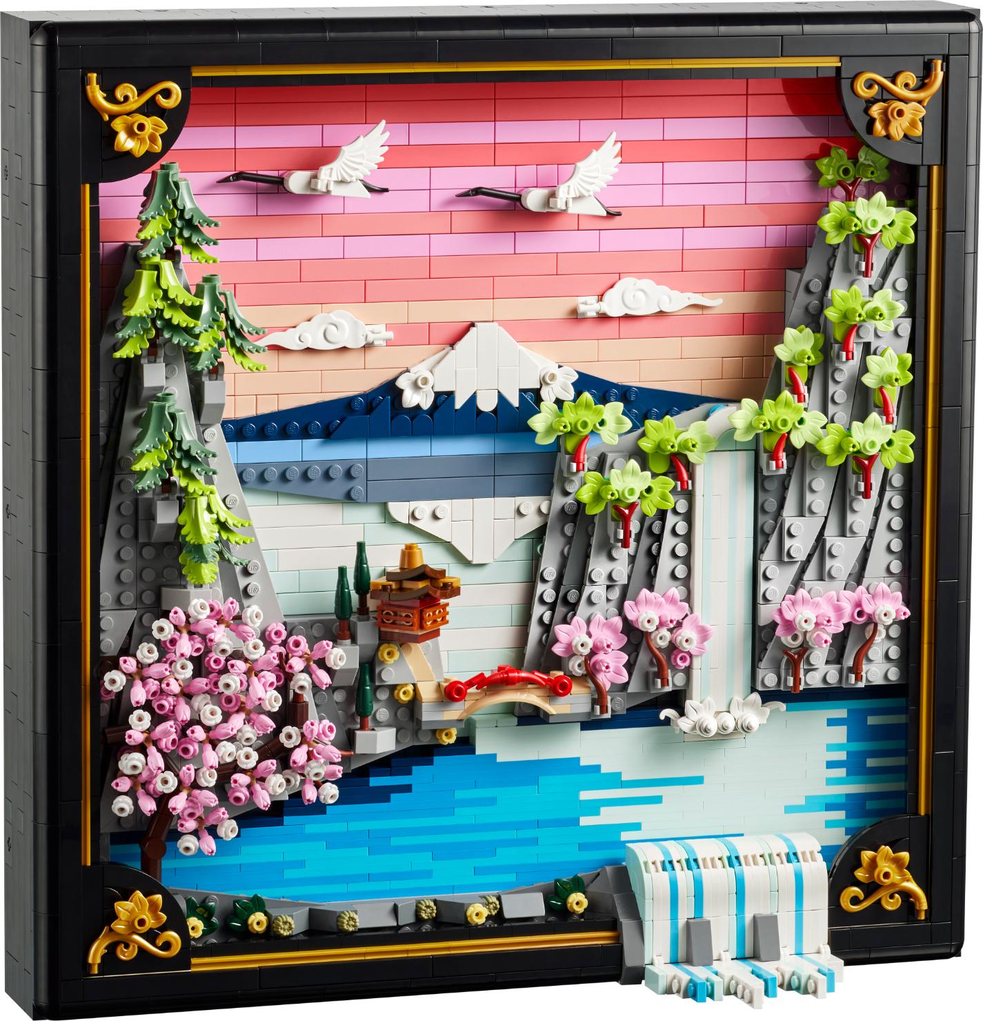 LEGO Art Japanese Cherry Blossom Landscape Wall Art 31218