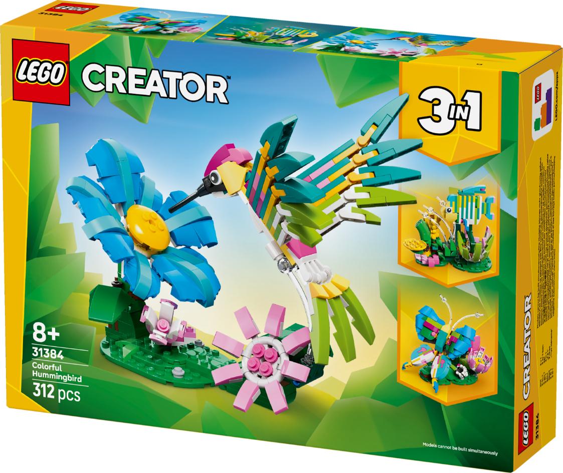 LEGO Creator 3 in1 Wild Animals: Colorful Hummingbird Decor 31384