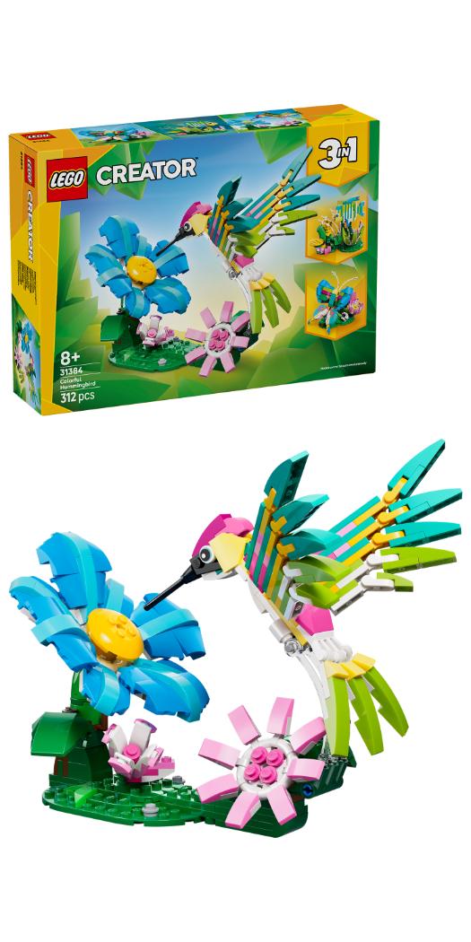 LEGO Creator 3 in1 Wild Animals: Colorful Hummingbird Decor 31384 - Lego - Fagan Toys