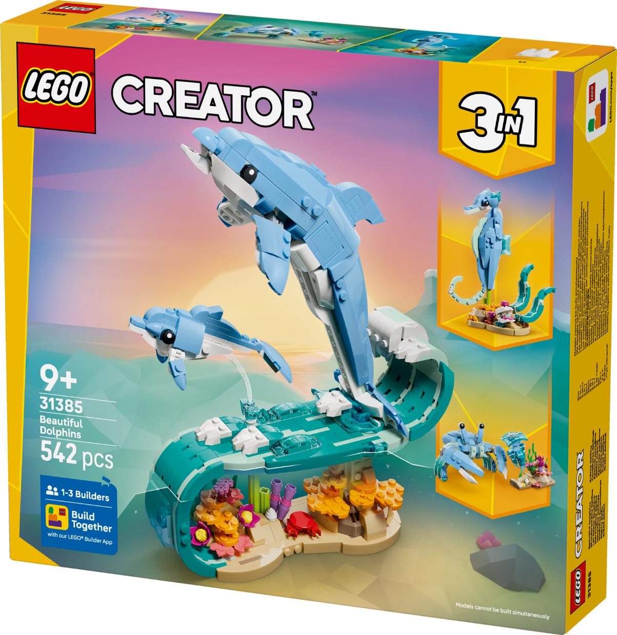 LEGO Creator 3 in 1 Sea Animals: Beautiful Dolphins 31385