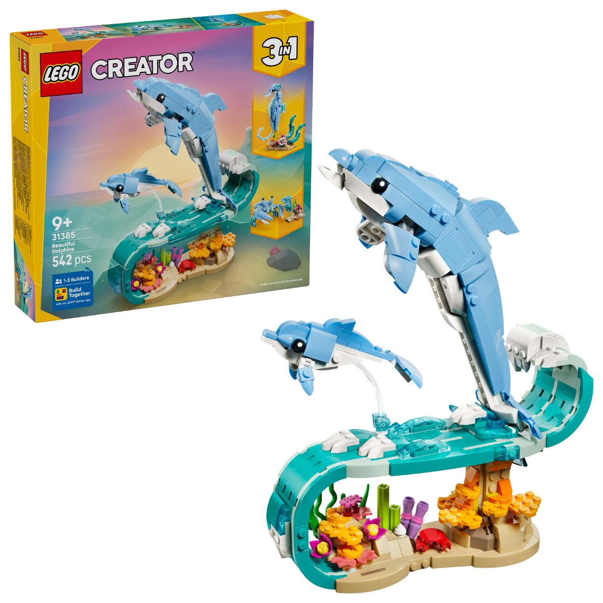 LEGO Creator 3 in 1 Sea Animals: Beautiful Dolphins 31385 - Lego - Fagan Toys