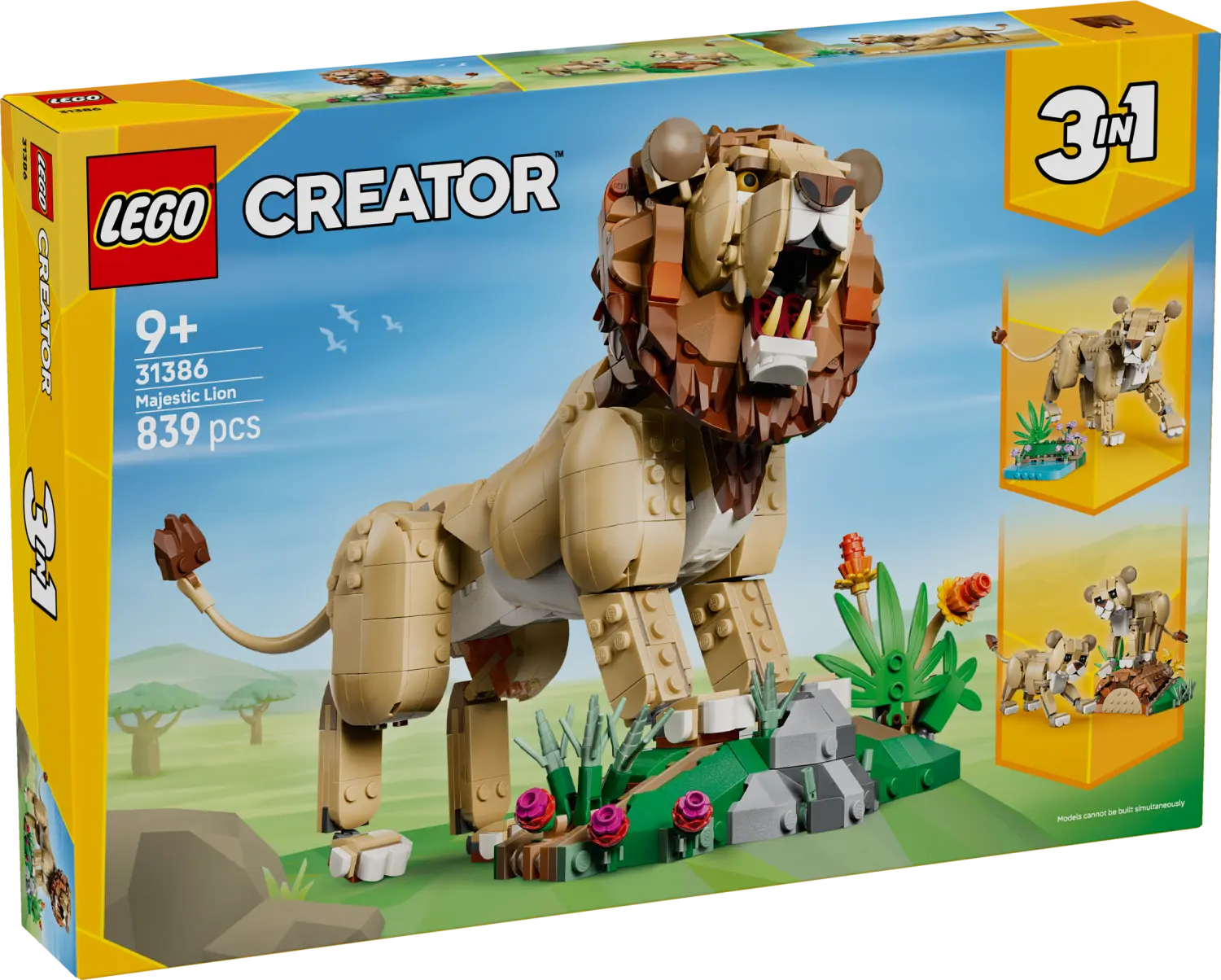 LEGO® Creator 3 in 1 Wild Animals: Majestic Lion Toy 31386 -  - Fagan Toys