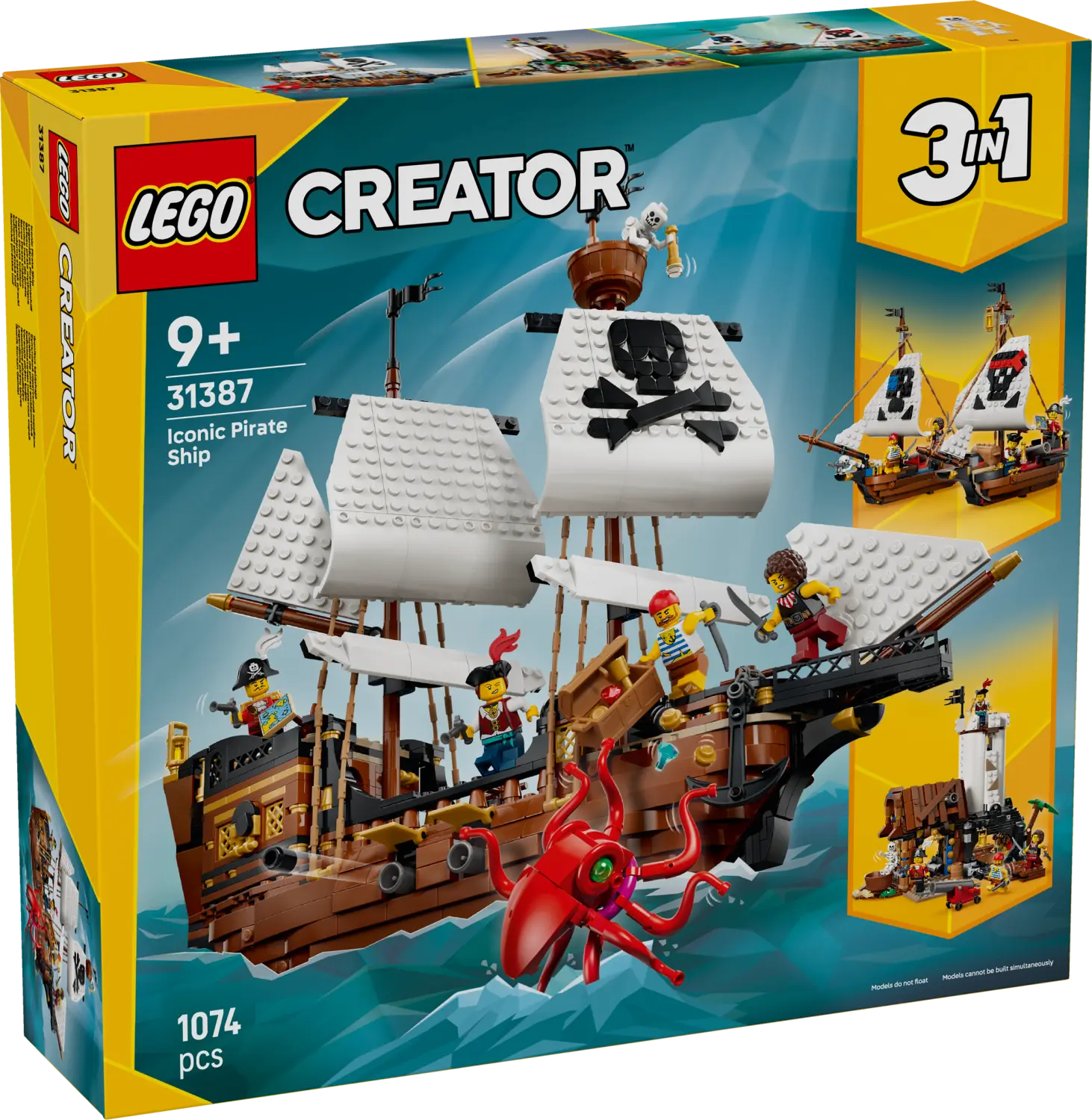 LEGO® Creator 3 in 1 Iconic Pirate Ship Toy 31387 -  - Fagan Toys