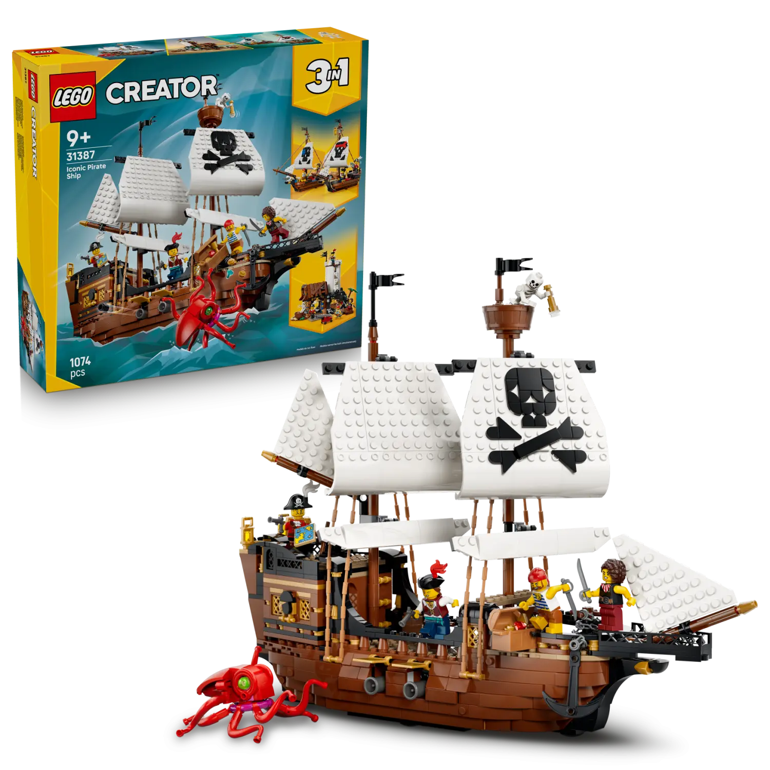 LEGO® Creator 3 in 1 Iconic Pirate Ship Toy 31387 -  - Fagan Toys