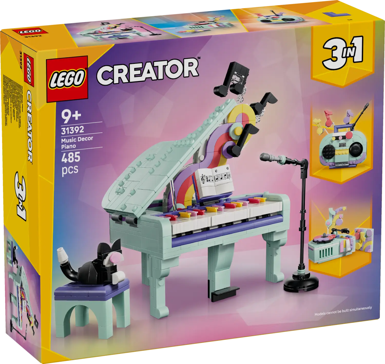 LEGO® Creator 3 in 1 Music Decor Piano with Cat 31392 -  - Fagan Toys