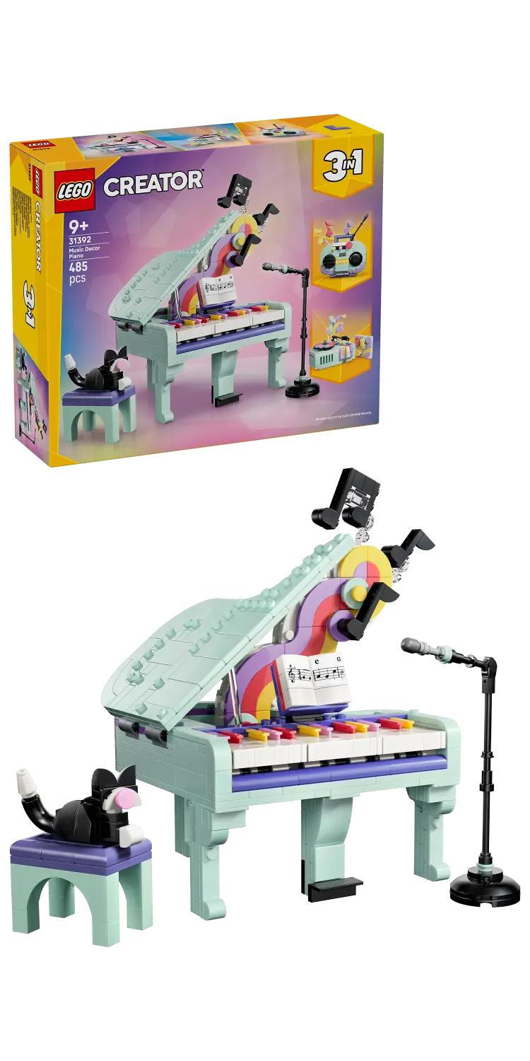 LEGO® Creator 3 in 1 Music Decor Piano with Cat 31392 -  - Fagan Toys